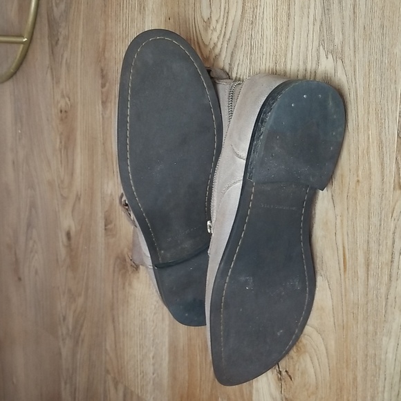 John Varvatos Suede Leather Mens Grey Distressed Lace Ankle Chukka Boots Zipper - Picture 8 of 13